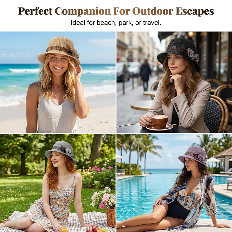 Foldable High-Top Summer Hat for Women