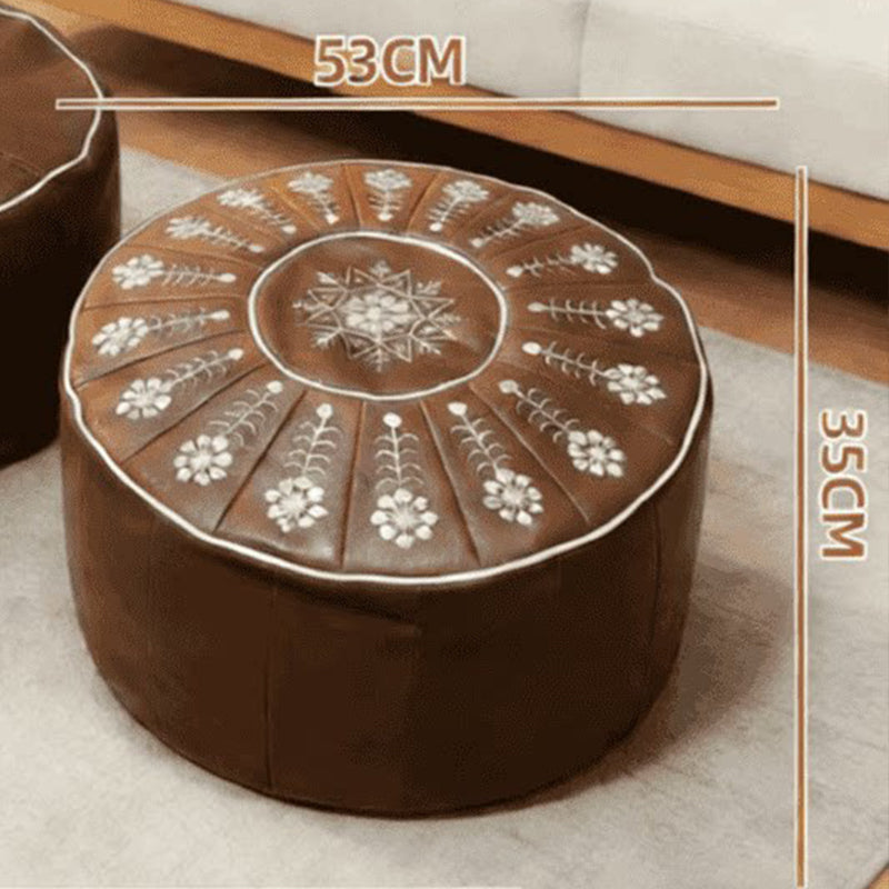 🏡High-end luxury-quality leather Versatile Round Storage Seat