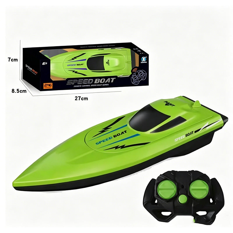Dual‑Motor RC Boat – Twin engines, 2.4GHz control, waterproof & impact‑resistant. Slice through waves at insane speed! 🌊🚤