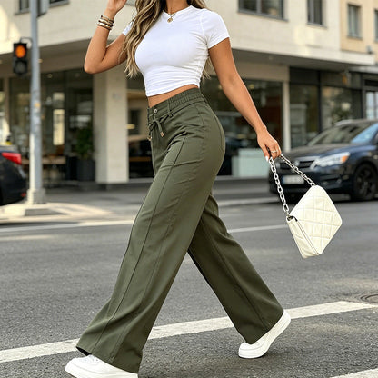 👖Women's High-Waisted Straight Leg Trousers