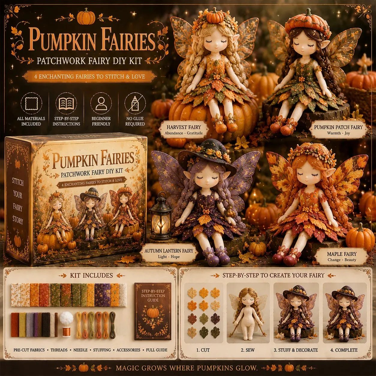 🔥🧵Fairy Patchwork DIY Collection