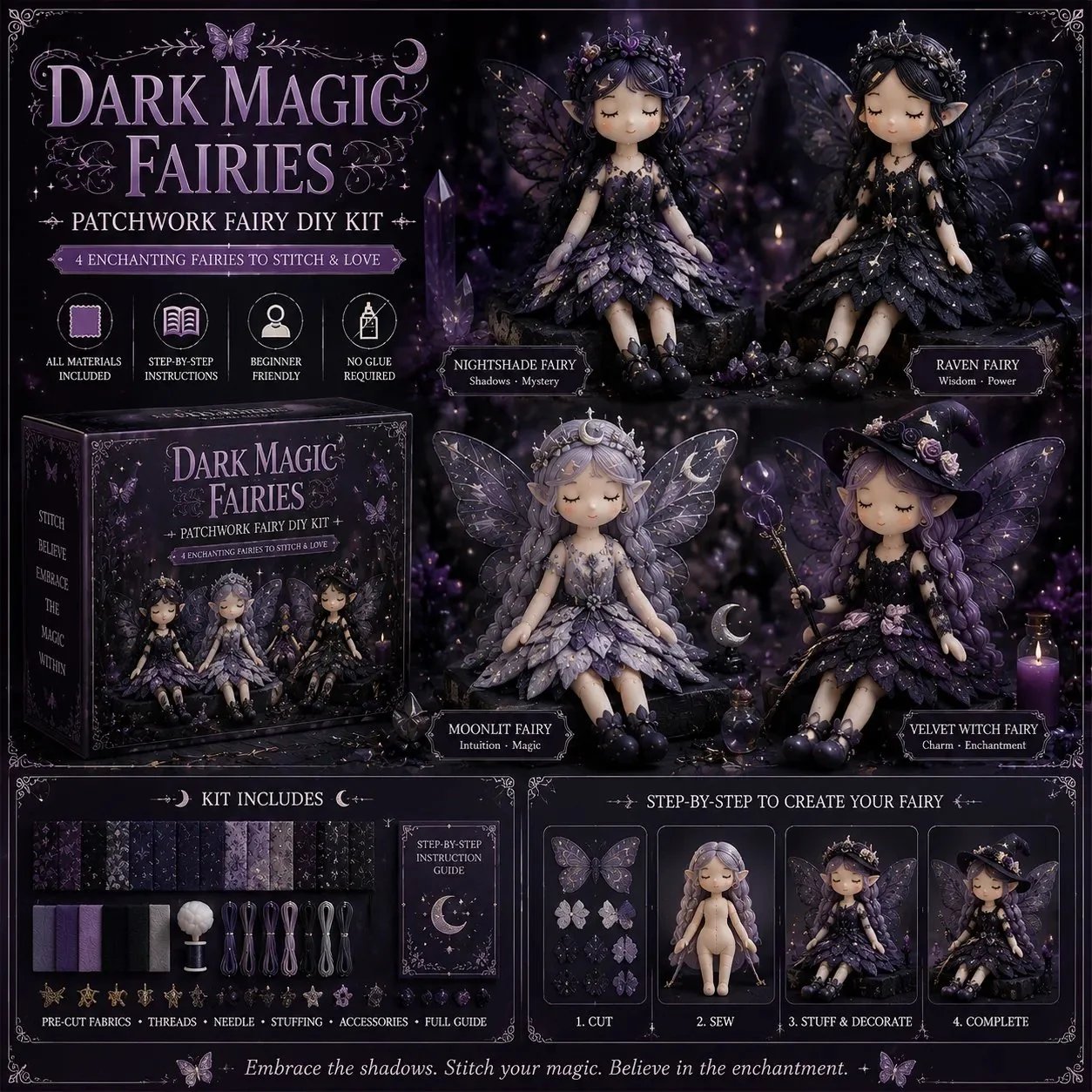 🔥🧵Fairy Patchwork DIY Collection