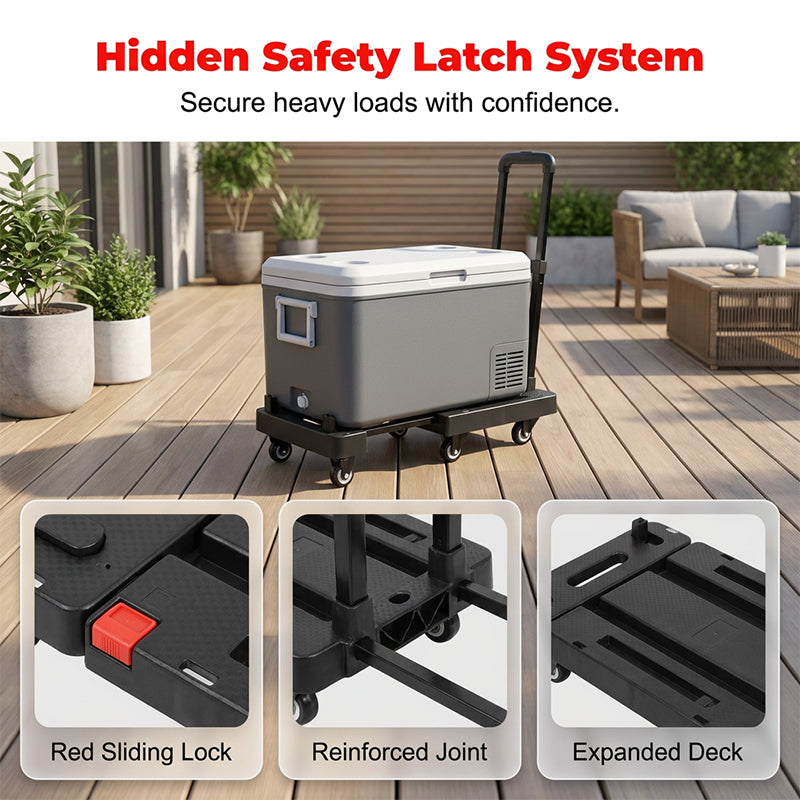 Heavy-Duty Folding Cart | Lightweight at 3.1 kg with High Load Capacity · A Must-Have for Shopping and Moving