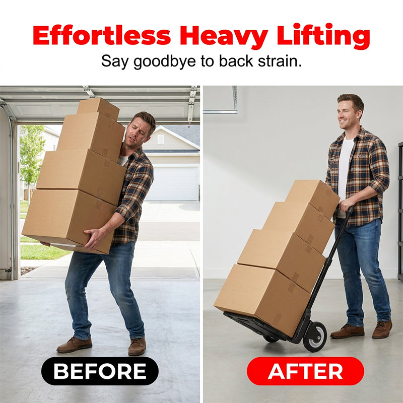 Heavy-Duty Folding Cart | Lightweight at 3.1 kg with High Load Capacity · A Must-Have for Shopping and Moving