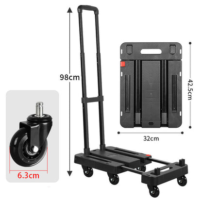 Heavy-Duty Folding Cart | Lightweight at 3.1 kg with High Load Capacity · A Must-Have for Shopping and Moving