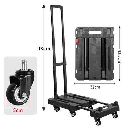 Heavy-Duty Folding Cart | Lightweight at 3.1 kg with High Load Capacity · A Must-Have for Shopping and Moving