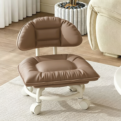 🪑 Rolling Low Stool with Backrest – Padded seat & silent casters – comfortable and mobile 🛠️