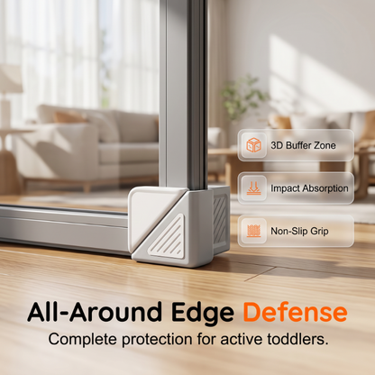 Window Corner Guard Baby Proofing Safety Bumper for Casement Windows Small