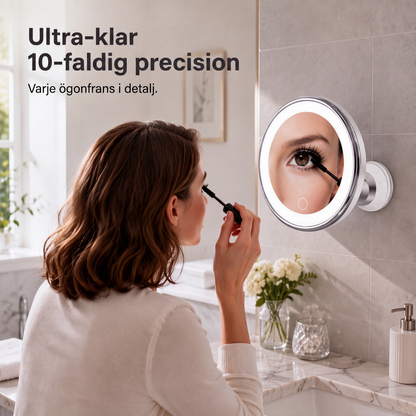 💄10x Magnifying Makeup Mirror with LED Light and Suction Cup – Perfect for Flawless Makeup and Skincare 🔍✨
