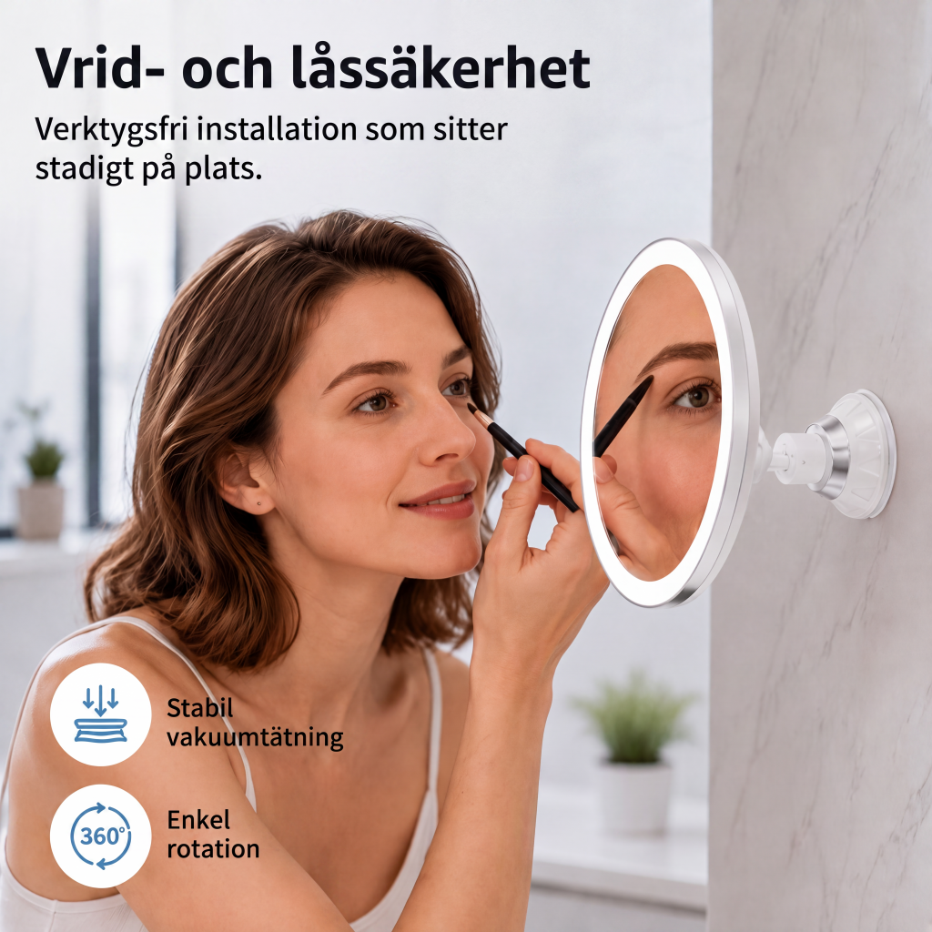 💄10x Magnifying Makeup Mirror with LED Light and Suction Cup – Perfect for Flawless Makeup and Skincare 🔍✨