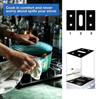 🔥 Reusable Gas Stove Burner Protectors – Heat-Resistant to 260°C, Non-Stick, Easy Clean – Keeps Your Stove Looking New! ✨