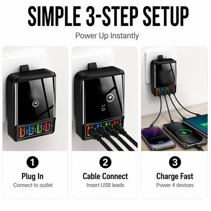 4-Port USB Charger Adapter