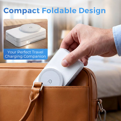 🔋 3-in-1 Foldable Magnetic Charging Stand | Wireless Charging Station for Phone, Watch & Earbuds | Compact & Space-Saving ✨