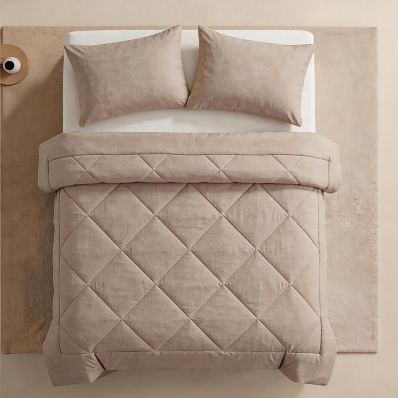 ⏳Time-Limited Special⏰3-Piece Quilted Comforter Set with Shams