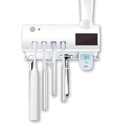 ✨ Wall-Mounted UV Toothbrush Sanitizer – 360° Sterilization, Human Induction & No-Drill Wireless Design – Cleaner Brushes, Fresher Bathroom