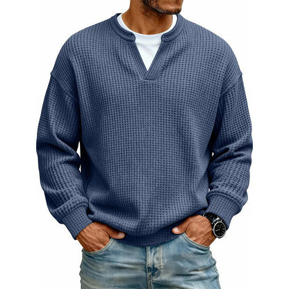 👕 Layered Comfort Waffle Tee – Textured, Relaxed & Effortlessly Put-Together