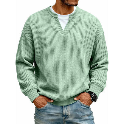 👕 Layered Comfort Waffle Tee – Textured, Relaxed & Effortlessly Put-Together