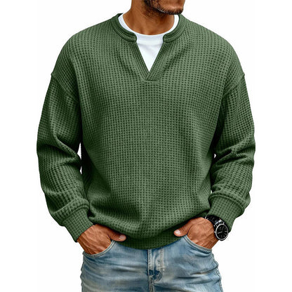 👕 Layered Comfort Waffle Tee – Textured, Relaxed & Effortlessly Put-Together