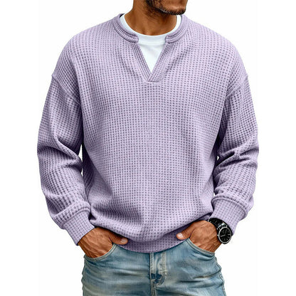 👕 Layered Comfort Waffle Tee – Textured, Relaxed & Effortlessly Put-Together