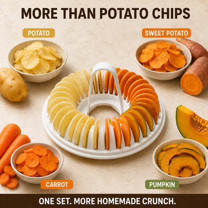 🥔DIY Microwave Potato Chip Maker with Slicer Bowl Set