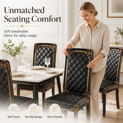 🪑  ✨ Washable Stretch Chair Cover – Baroque Gilded Print, High‑Density Elastic Fabric ✨