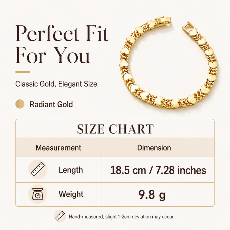 🌸Women's Elegant Heart Link Bracelet