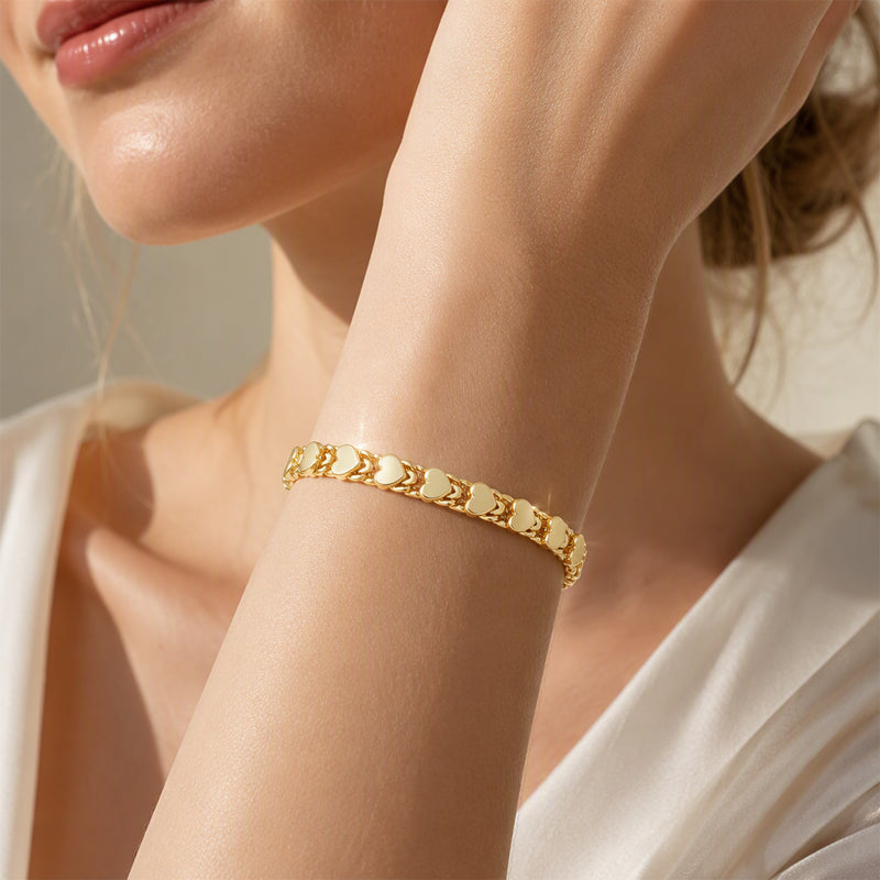 🌸Women's Elegant Heart Link Bracelet