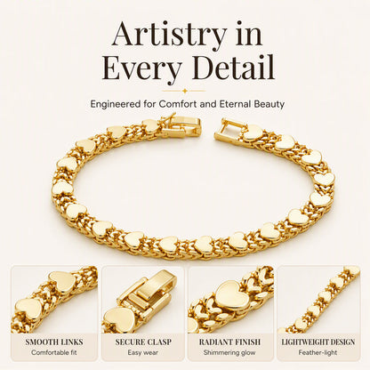 🌸Women's Elegant Heart Link Bracelet