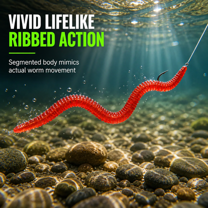 ⏳Time-Limited Special⏰Simulation Earthworm Soft Fishing Lures – Scented, Lifelike, Durable 🌊