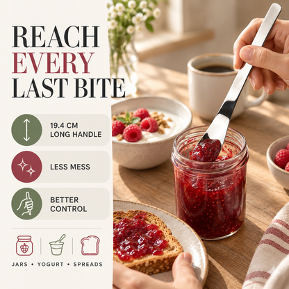 🥄Long-Handle 316L Stainless Steel Dessert Spoon