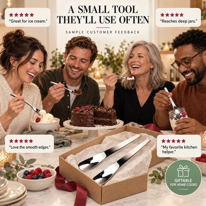 🥄Long-Handle 316L Stainless Steel Dessert Spoon