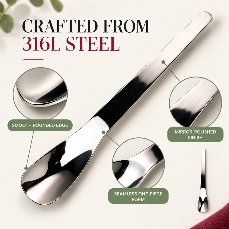 🥄Long-Handle 316L Stainless Steel Dessert Spoon