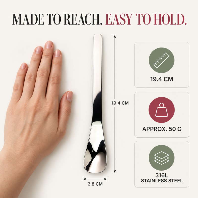 🥄Long-Handle 316L Stainless Steel Dessert Spoon