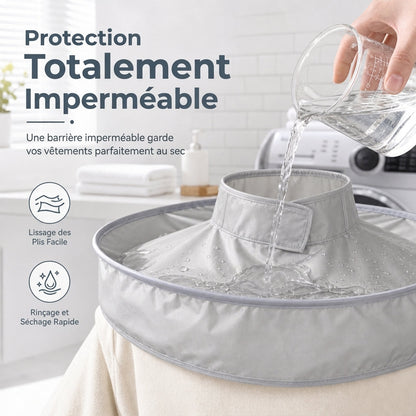 ✂️ Hair Cutting Cape with Catcher – built-in groove traps clippings, no mess on clothes or floors. Waterproof, non-static, folds flat. Perfect for home trims & kids' cuts!