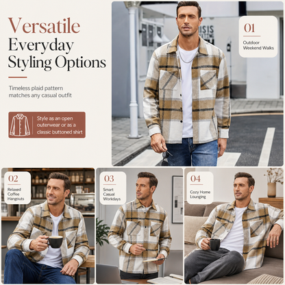 🖤Black Friday Sale:50% OFF🖤 🍁Men's Casual Plaid Flannel Shirt