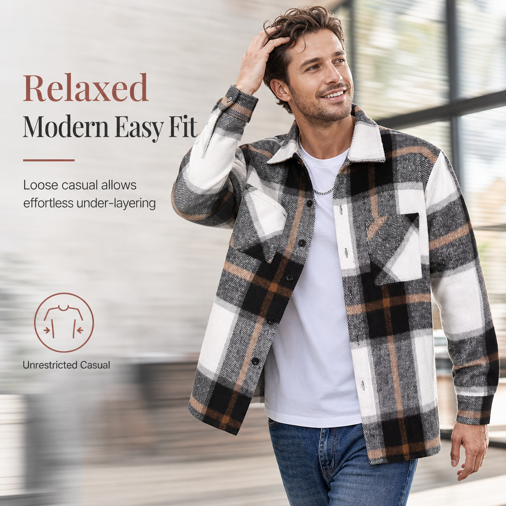 🖤Black Friday Sale:50% OFF🖤 🍁Men's Casual Plaid Flannel Shirt
