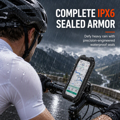 🚴 📱 Waterproof Bike Phone Mount – IPX6, Touch Screen & 360° Rotation – Secure Handlebar Navigation for Motorcycle & Bicycle 🌧️